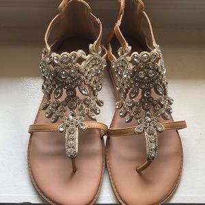 Faux Leather Sandals (Wide Width)